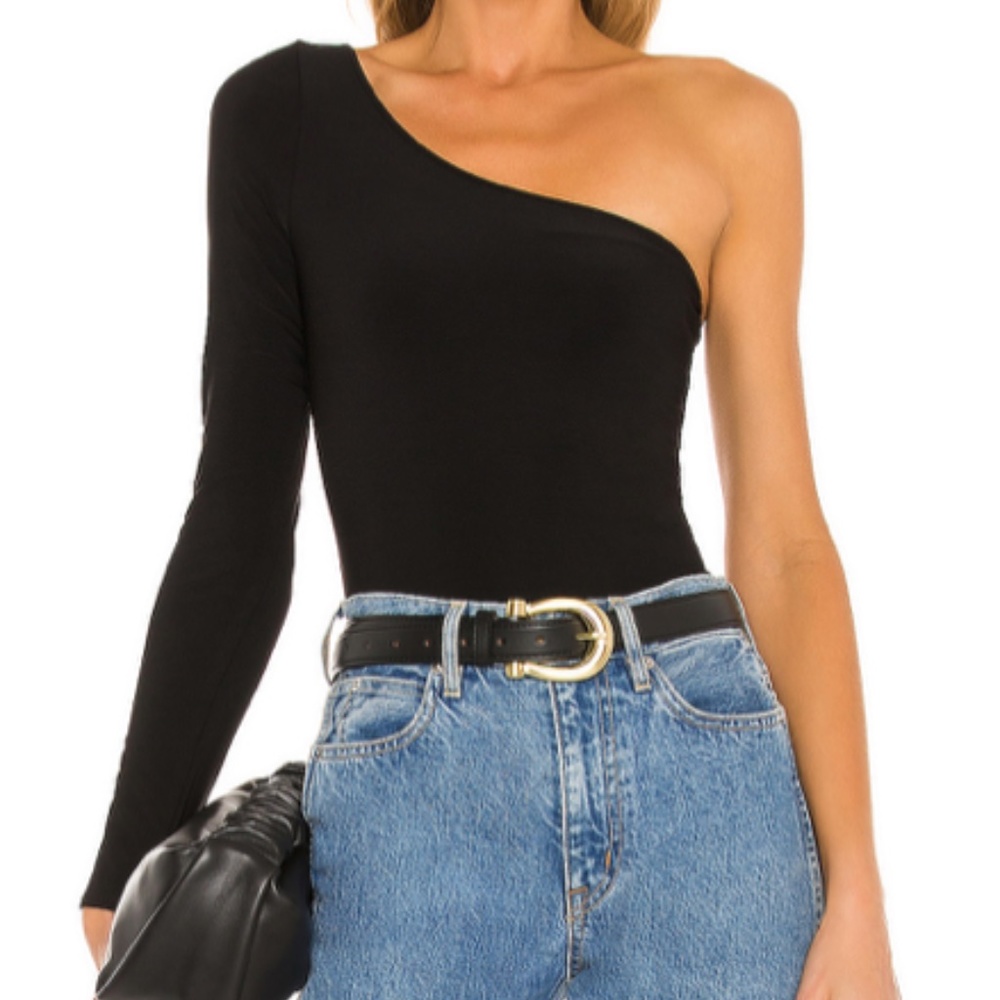 Show Me Your Mumu Black One Shoulder Bodysuit!